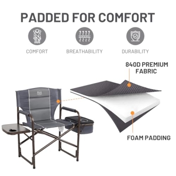 TIMBER RIDGE Camping Chair with Cooler and Side Table