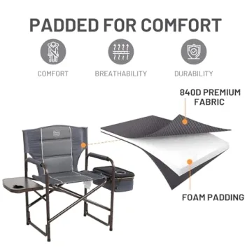 TIMBER RIDGE Camping Chair with Cooler and Side Table