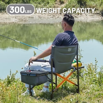 TIMBER RIDGE Camping Chair with Cooler and Side Table