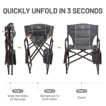 TIMBER RIDGE Camping Chair with Cooler and Side Table