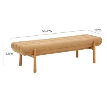 Tov Furniture Julianna Sunflower Yellow Heavy Linen Bench
