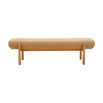 Tov Furniture Julianna Sunflower Yellow Heavy Linen Bench
