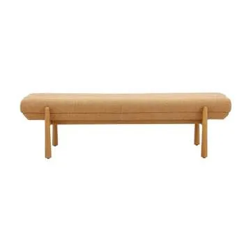 Tov Furniture Julianna Sunflower Yellow Heavy Linen Bench