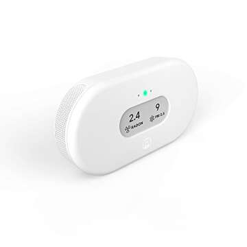 Airthings 2960 View Plus - Battery Powered Radon & Air Quality Monitor (PM, CO2, VOC, Humidity, Temp...