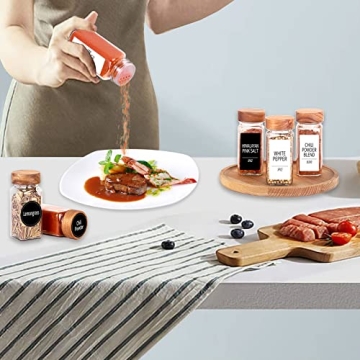 Churboro Spice Jar Set - 36 Glass Jars with Labels