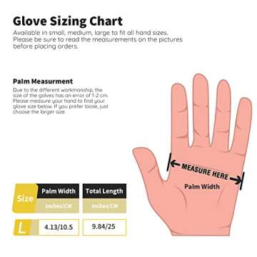 Segbeauty 20 Count Hair Dye Gloves, Large Black Reusable Rubber Gloves for Hair Styling, Powder Free...