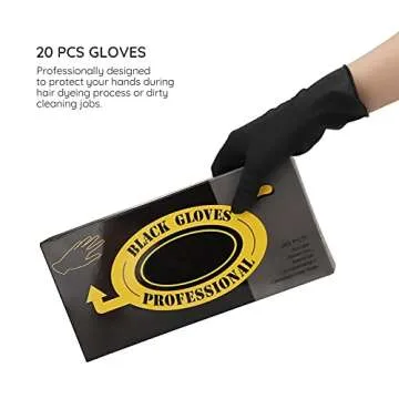 Segbeauty Hair Dye Gloves - Large, Reusable Rubber