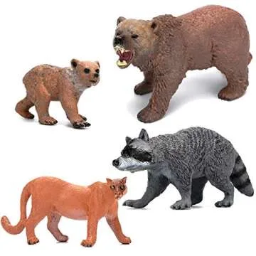 10PCS Forest Animal Figurines Playset for Kids