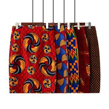 Hybrid Fashionista Skirts for Women Midi Pencil Skirt - Women's High Waist Reg & Plus Size (16, BlueYellowRed)