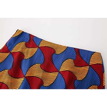 Hybrid Fashionista Skirts for Women Midi Pencil Skirt - Women's High Waist Reg & Plus Size (16, BlueYellowRed)