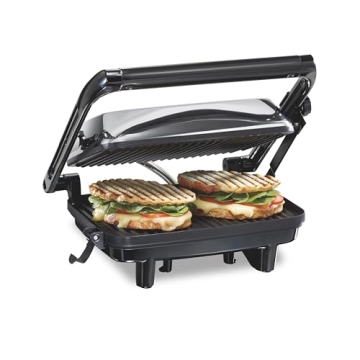 Hamilton Beach Panini Press & Electric Indoor Grill - Versatile Cooking