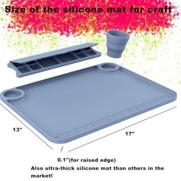 Svartur 17"X13" Silicone Artist Mat for Creative Crafts