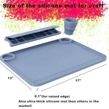 Svartur 17"X13" Silicone Artist Mat for Creative Crafts