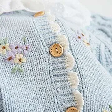 Cute Baby Girls Cable Knit Cardigan Sweater for Toddlers