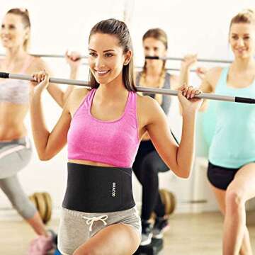 Bracoo Waist Trimmer Wrap - Unisex Sweat Sauna Slim Belt
