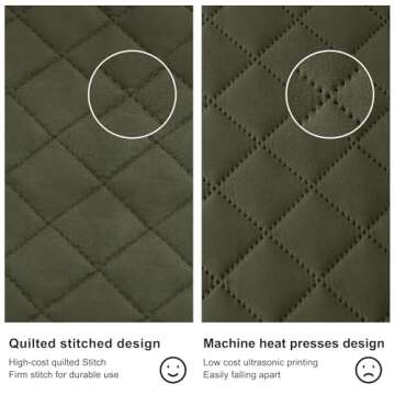 Luxury Olive Green Quilt Set Queen Soft Reversible Bedding