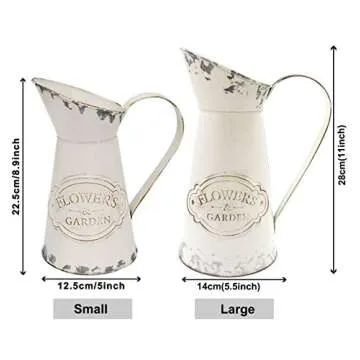 Soyizom Vintage Pitcher Vase for Rustic Home Decor
