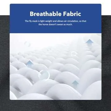 Harrison Howard Super Comfort Stretchy Fly Mask Large Eye Space with UV Protection Soft on Skin with Breathability Checker Board Cob (Medium)