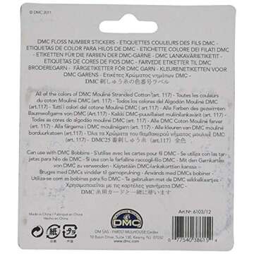 DMC 6103 Floss Number Stickers, 630-Stickers (2 Pack)