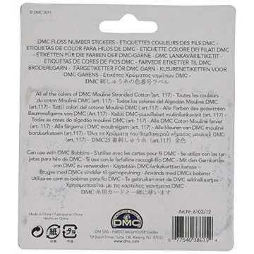 DMC 6103 Floss Number Stickers, 630-Stickers (2 Pack)