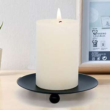 Elegant Black Iron Candle Holders Set - Enhance Your Home Decor
