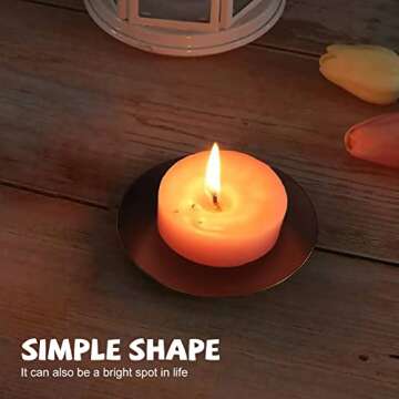 Elegant Black Iron Candle Holders - Set of 4 for Home Decor