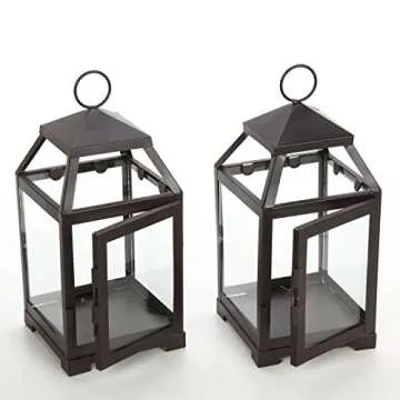 Hosley Elegant Iron Lanterns for Weddings and Home Decor