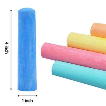 JOYIN 60 PCS Jumbo Sidewalk Chalk Set for Kids