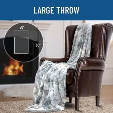 Everlasting Comfort Faux Fur Throw Blanket - Soft, Fluffy, Fuzzy, Plush, Thick, Minky Throws