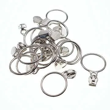 Leekayer #5 Silver Metallic Nylon Coil Zippers by The Yard Bulk 10 Yards White Zipper Tape with 25pcs Silver Ring Pull Sliders for DIY Sewing Tailor Craft Bag(White)