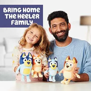 Bluey Heeler Family Plush Set of 4 Figures for Kids