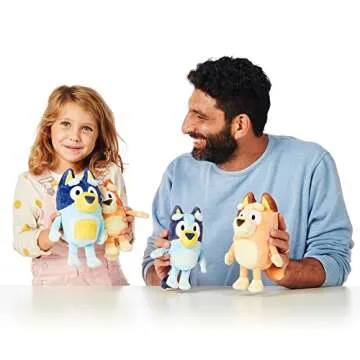 Bluey Heeler Family Plush Set of 4 Figures for Kids