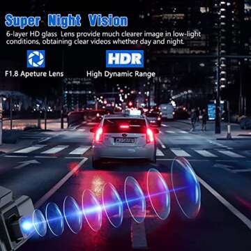 Vlokda 2K Dash Camera with Wi-Fi and Night Vision