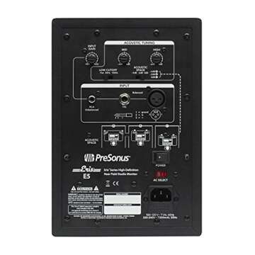 PreSonus Eris E5 Studio Monitor Pair Bundle with Stands, Instrument Cables, and Austin Bazaar Polishing Cloth