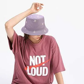 XYIYI Daisy Purple Bucket Hat Reversible for All
