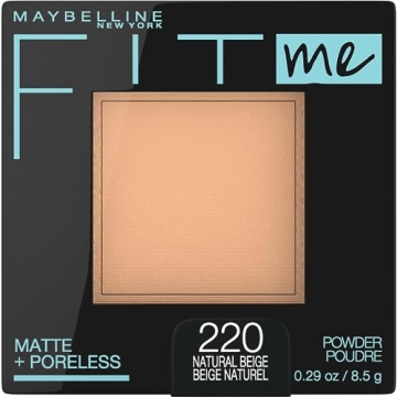 Maybelline Fit Me Matte + Poreless Pressed Face Powder Makeup & Setting Powder, Natural Beige, 1 Cou...