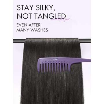 LUVME Straight Human Hair 3 Bundles Double Weft 12A Brazilian Hair Bundles Human Hair Bundles 100% Unprocessed Virgin Human Hair Bundles 20" 22" 24" Inch