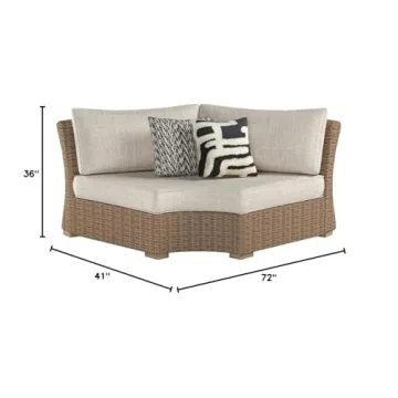 Ashley Beachcroft Curved Corner Chair for Outdoor Comfort