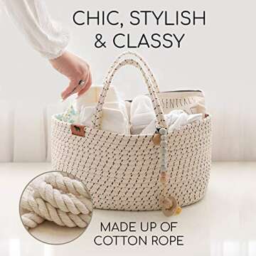 Chic Lu & Ken 3 in 1 Diaper Caddy Organizer for Babies