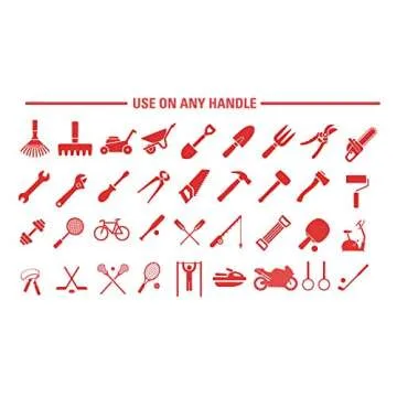 Silicone Rubber Grip Wrap for Tool Handles, Fitness and Sports Equipment - Red, 1.7mm x 60in