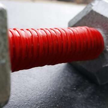 Silicone Rubber Grip Wrap for Tool Handles, Fitness and Sports Equipment - Red, 1.7mm x 60in