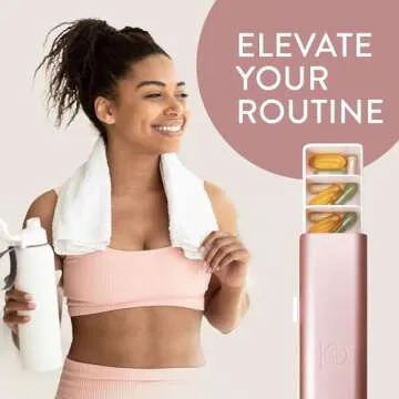 Mimi Medcessories - Pretty Pill Box Set - Stylish & Compact Daily Pill Organizer, Medication Pill Case, Pill Container for Vitamin Management, Pill Holder, Travel Essentials for Women & Men - Rose