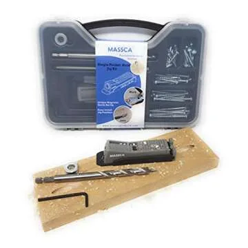 Massca Pocket-Hole Jig Kit with 500 Screws for Effortless Joinery