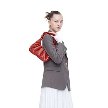 JW PEI Women's Gabbi Ruched Hobo Handbag - Chili Red