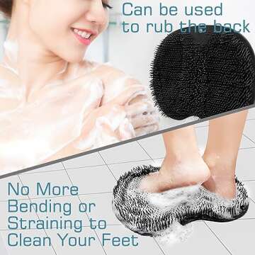 Premium Shower Foot Scrubber Mat - Relax and Clean Feet