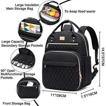 Artelaris Stylish Insulated Lunch Backpack for Women , Waterproof Travel Cooler Bag for Teacher Nurse Work School Picnic Book