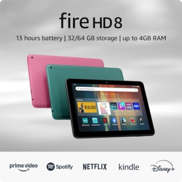 Amazon Fire HD 8 Tablet - 8" HD, 64GB, Black