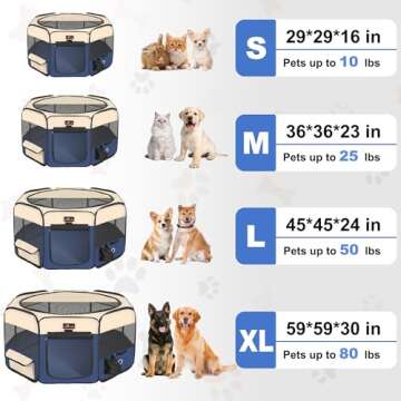 Foldable Waterproof Pet Playpens for Dogs and Cats