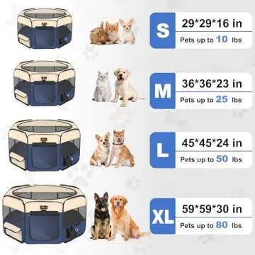 Foldable Waterproof Pet Playpens for Dogs and Cats