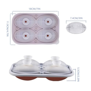 Fun Silicone Ice Molds for Large Ice Balls & Drinks